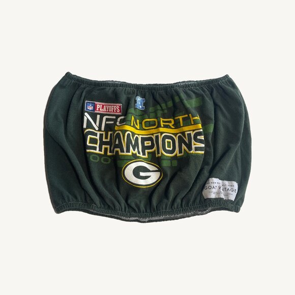GOAT VINTAGE 2007 Green Bay Packers Reworked Tube Strapless Top One Size - Picture 1 of 6